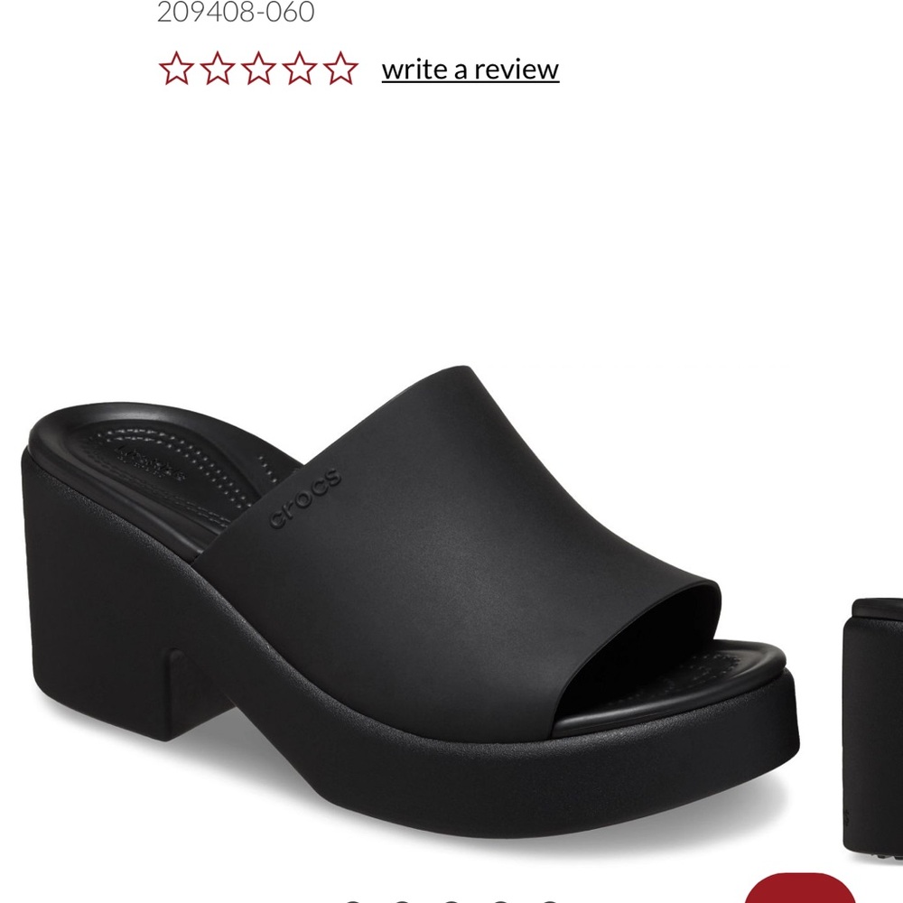 Crocs Black Comfort Slides - Picture 7 of 7